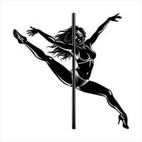 Pole Dancer Circle vector