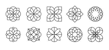 Islamic shapes set. Ramadan decoration. Geometric design ideal for Ramadan and Eid celebrations vector