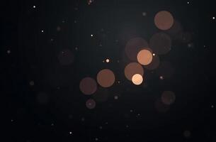 Abstract background round sparkling bokeh lights black background photo