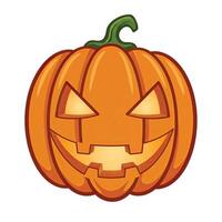 Halloween pumpkin, jack-o'-lantern, cartoon style vector