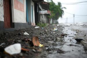 A street in the town of san juan, puerto rico, on october 30 photo