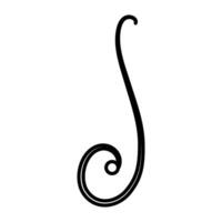 Calligraphic design element. illustration in black and white. vector