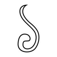 Spiral icon. Outline spiral icon for web design isolated on white background vector