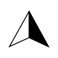 Arrow icon . Navigation symbol. Geolocation sign. vector