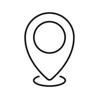 Map Pointer sign . Flat black symbol. Pictogram is isolated on a white background. Designed for web and software interfaces. Icon. vector