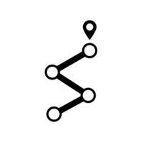 Map pointer icon, illustration. Flat design style eps 10 vector