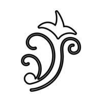 elegant element for design in Eastern style, place for text. Ornamental element for wedding invitations and greeting cards. Traditional decor for the interior. vector