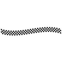 Race flag, simple black and white design elements isolated on white background vector