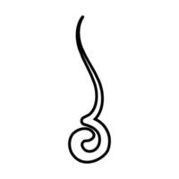 musical note icon over white background, line style, illustration vector