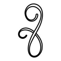 Calligraphic decorative element for design. illustration, EPS 10. vector