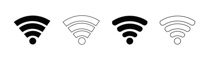 Wi Fi icon set. Wireless internet symbol.. signal symbol. illustration vector