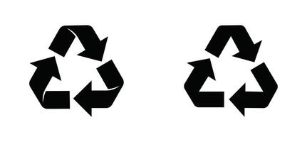 Recycle symbol set. Recycling arrows flat icon for apps and websites. illustration vector