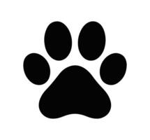 Cat paw print. Paw print icon vector