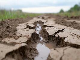 Massive cracks forming in the ground due to severe seismic activity are causing widespread concern among residents. photo