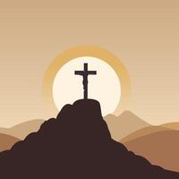 Simple and Bright Easter Sunday Illustration vector