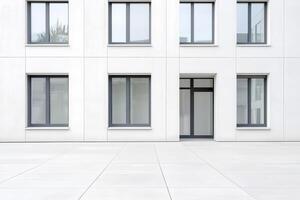 Minimalist architecture captured with desaturated tones, sharp geometric lines, and a subtle contrast aesthetic. photo