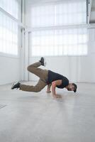 Experience an exhilarating Dynamic Breakdancing Performance in a spacious Studio Space photo