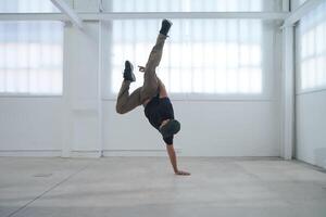 Experience an exhilarating Dynamic Breakdancing Performance in a spacious Open Studio Space photo