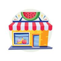 Natural Food Store Concepts Style illustrations. EPS 10 File vector