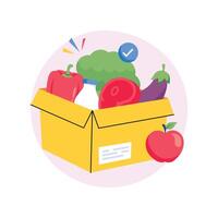 Pantry Staples Concepts Style illustrations. EPS 10 File vector