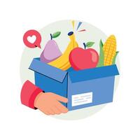 Fresh Produce Concepts Style illustrations. EPS 10 File vector
