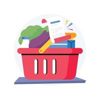 Grocery Food Items Concepts Style illustrations. EPS 10 File vector