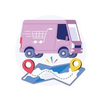 Grocery Pickup Concepts Style illustrations. EPS 10 File vector