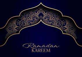 Decorative background with a Ramadan themed design vector