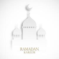 Elegant minimal background for Ramadan Kareem vector