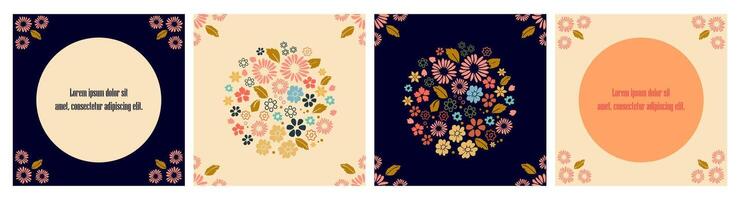 Floral pattern and frame. vector