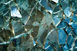 Intricate patterns and textures are revealed in this shattered glass abstract image a demonstration photo