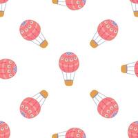 Seamless pattern with air balloon. Design for fabric, textiles, wallpaper, packaging vector