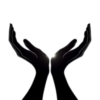 Create a abstract piece feature free two hand logo unique design isolated on transparent background png