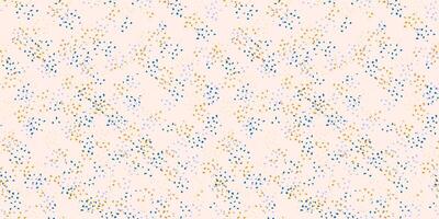 Blue and yellow spotted seamless pattern. hand drawn sketch. Plain minimalist ornament with abstract shape random dots, spots, drops snowflakes. vector