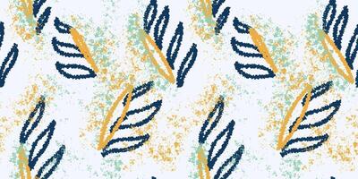 Strokes brush abstract organic shapes seamless pattern. hand drawn. Contemporary repeated ornament. Colorful splashes of paint on a light background. vector