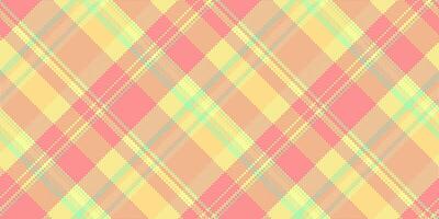 Hispanic tartan background plaid, kind textile check pattern. Japanese texture seamless fabric in red and amber colors. vector