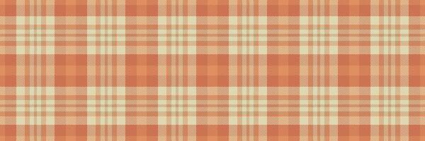 Sample check tartan seamless, classical fabric pattern . Pride textile plaid texture background in orange and light colors. vector