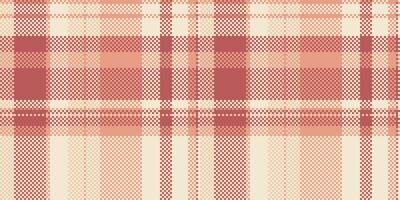 December textile tartan fabric, easter check plaid pattern. Square texture seamless background in light and red colors. vector