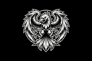 The phoenix is a symbol of power and strength vector
