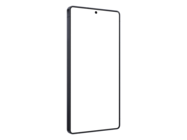Ultra Titanium Jetblack Smartphone Mockup Template Without Background. Frame Only. Isometric png