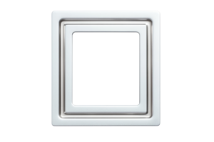 Square empty minimalistic silver frame. Empty space. png