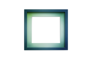 Gradient border or photo frame. Square empty blue and green frame. png