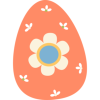 Easter Red Egg with Floral Decor png