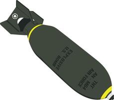An illustration of a bomb depicted on a plain white background, emphasizing its shape and design. vector