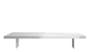 Modern white table displayed in a minimalist setting ideal for contemporary interiors or design showcases png