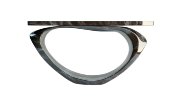 Unique modern coffee table design showcasing artistic shapes and contrasting materials in a sleek form png
