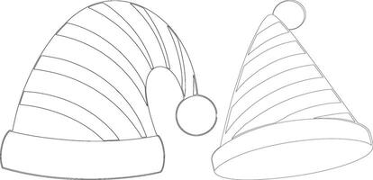 a coloring page with two hats vector