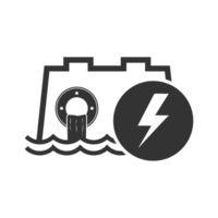 Water and Lightning Bolt Icon Representing Power and Water Systems png