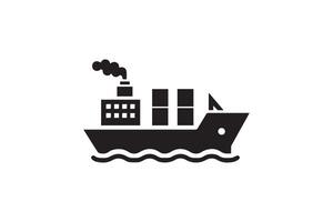 A black and white image of a ship with smoke coming out of it vector