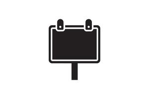 A black and white sign on a pole vector